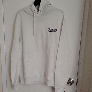 NWT MensChampion Classic White Pullover Hoodie - Size L